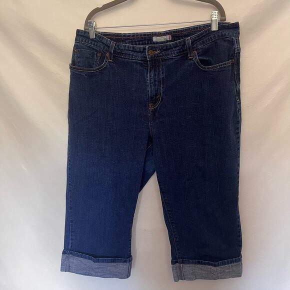Levis 515 Capri Womens Jeans Sz 20 Y2K Americana Cuffed Hem Midrise Classic - Picture 10 of 10